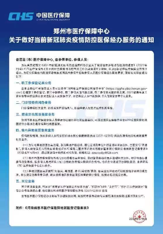 郑州市医疗保障中心关于做好当前新冠肺炎疫情防控医保经办服务的通知